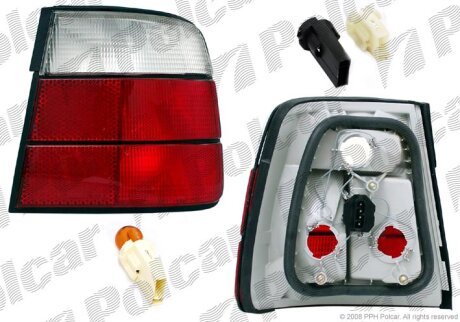 Ліхтар задній BMW 5 E34, 88- Polcar 2015884E