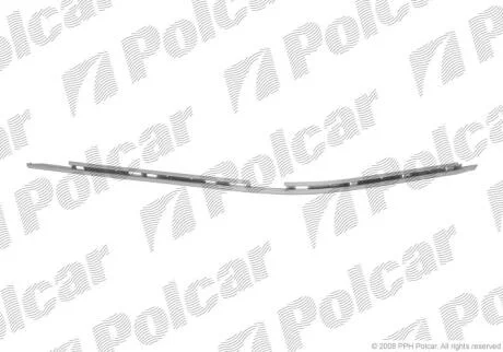 Молдинг накладки бампера правий BMW 5 E39, 00- Polcar 20160734