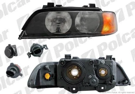 Фара основна, BMW 5 E39, 96- Polcar 201610FE