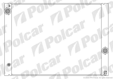 Радіатор охолодження, 5 (E60), 12.01-03.10 Polcar 2017081X