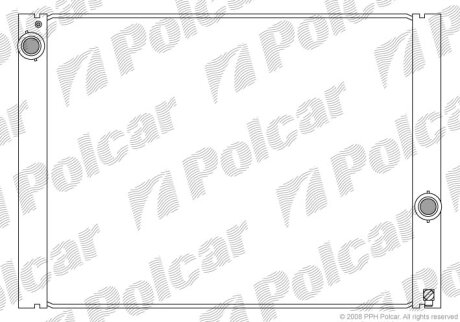 Радіатор охолодження, 5 (E60), 12.01-03.10 Polcar 2017082X
