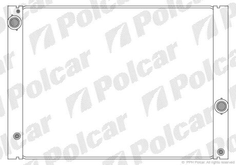 Радіатор охолодження, 5 (E60), 12.01-03.10 Polcar 2017085X