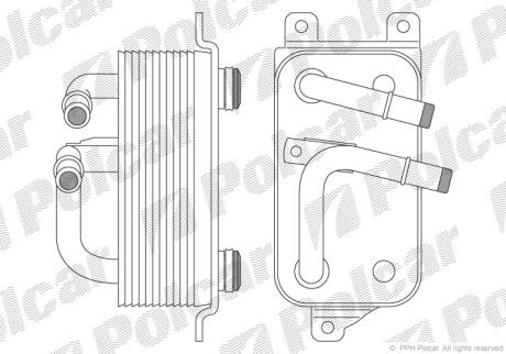 Радiатор масляний АКПП BMW 5 (E60/E61)/7 (E65/E66/E67) 2.0-4.4 01-10 Polcar 2017L84
