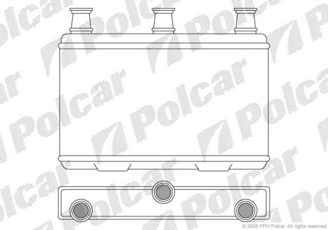 Радіатор обігріву 5 (E60), 12.01-03.10 Polcar 2017N81