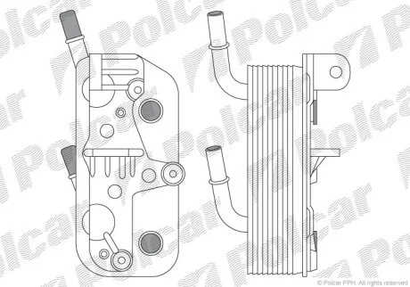 Радіатор масла, 7 (E38), 03.94-11.01 Polcar 2022L82