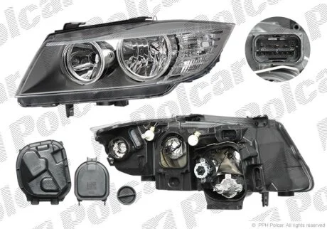 Фара основна, 3 (E90/E91), 08.08- Polcar 2042102V