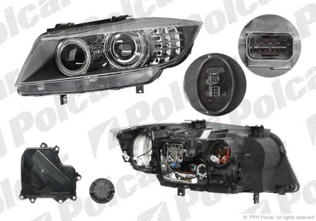 Фара основна, 3 (E90/E91), 08.08- Polcar 204210Z