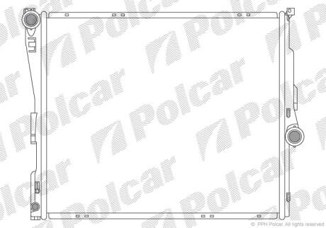 Радіатор основний BMW X3(E83) 2.0-3.5 04- Polcar 2055081