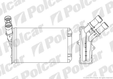 Радіатор пічки Citroen Berlingo/Peugeot Partner Polcar 2324N81