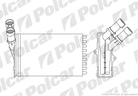 Радіатор обігріву, 306 kabriolet (7D, N Polcar 2324N81X