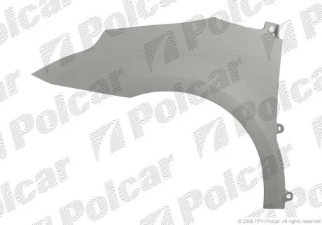 Крило переднє лівий, CITROËN C4, 05-08 Polcar 232901J