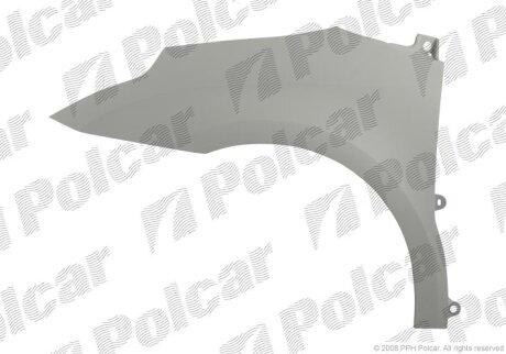 Крило переднє правий, CITROËN C4, 05-08 Polcar 232902J