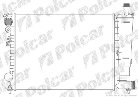 Радіатор охолодження, ZETA (22_), 05.95-10 Polcar 2380081