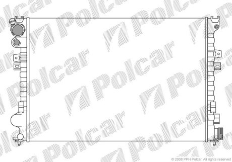 Радіатор охолодження, ZETA (22_), 05.95-10 Polcar 2380082