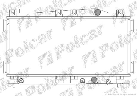 Радіатор охолодження, NEON (PL), 05.94-09. Polcar 2402082