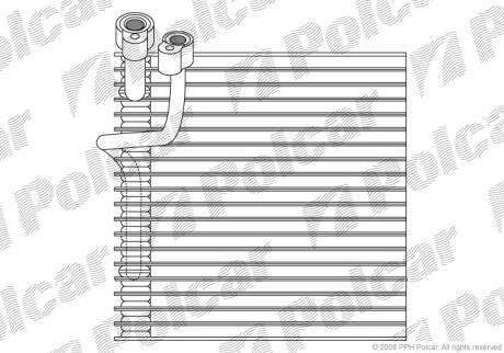 Испаритель кондиционера JEEP GRAND CHEROKEE 05.99- Polcar 2405P82