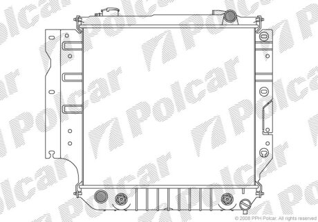 Радіатор охолодження, WRANGLER Polcar 2407081