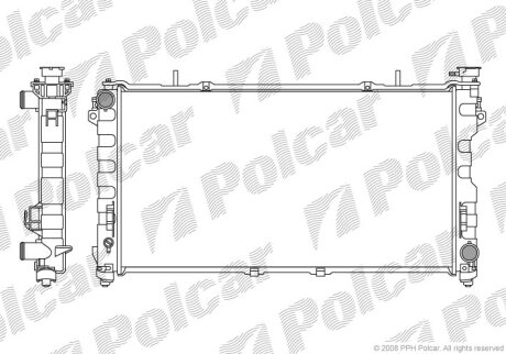 Радіатор охолодження, VOYAGER IV (RG, RS), Polcar 2420082K