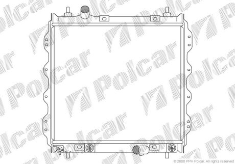 Радіатор охолодження, PT CRUISER (PT_), 06 Polcar 2450081