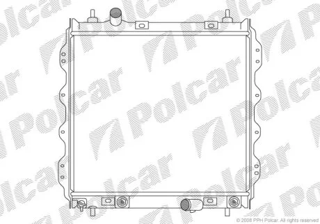 Радіатор охолодження, PT CRUISER (PT_), 06 Polcar 2450081