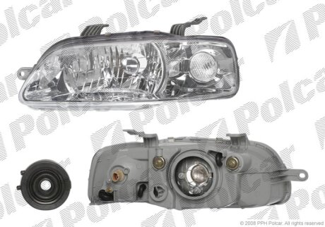 235-1102R-EM, 96540256 ФАРА R Н4 ПОД ЭЛ. КОР. Polcar 2500102E