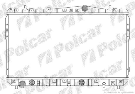 96553243, 96553244, 96553423, 96553424 РАДИАТОР F16D3, T18SED (1,6, 1,8) Polcar 2505082