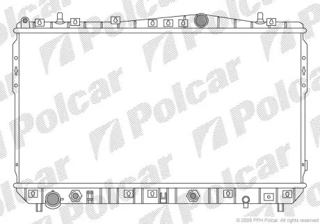 Радіатор охолодження, LACETTI 03- Polcar 2505082K