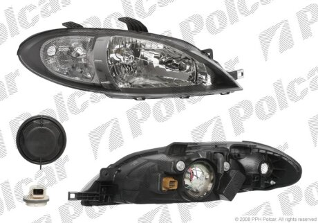 Фара основна, LACETTI Polcar 250509E