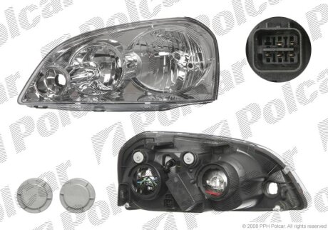 Фара основна LACETTI Polcar 250610E
