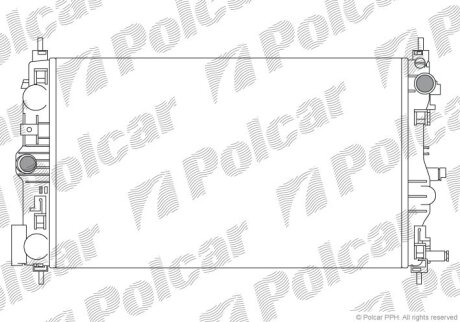 Радіатор охолодження, ASTRA J Polcar 2508081