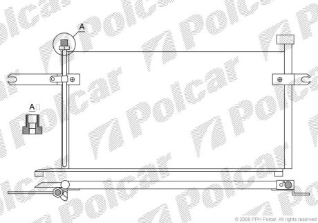 Радіатор кондиціонера, NISSAN MICRA K11 98- Polcar 2705K8C2S