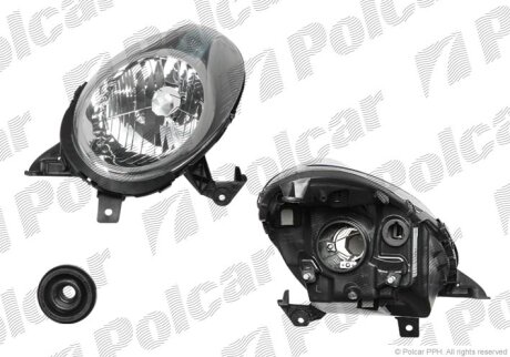 043685, 215-11C3L-EM, 26060-BG10B, 89074561 ФАРА L Н4 ПОД ЭЛ. КОР. Polcar 2707096E