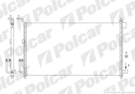 Радіатор кондиціонера, NISSAN MICRA K12 Polcar 2707K8C1S