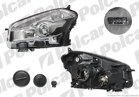 Фара основна, QASHQAI, 04.10- Polcar 271410E