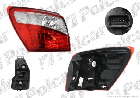 Ліхтар задній, QASHQAI, 04.10- Polcar 271488V