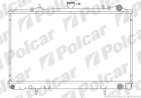 Радіатор охолодження, 200SX (S13), 07.88-1 Polcar 2720082