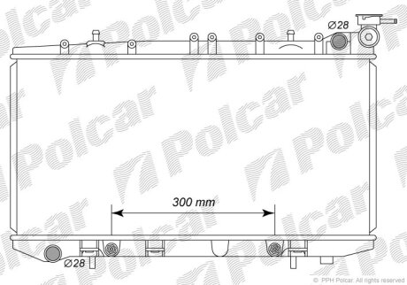 Радіатор охолодження, SUNNY III Hatchback Polcar 2729086