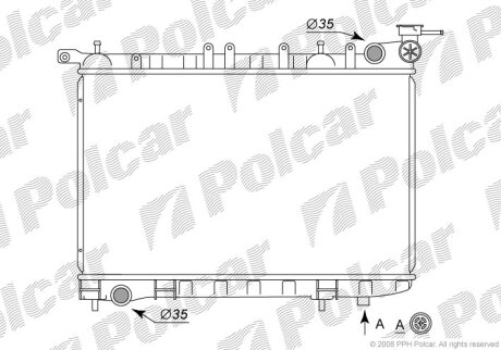 Радіатор охолодження, ALMERA I (N15), 07.9 Polcar 2731081