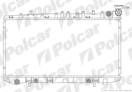 Радіатор охолодження, ALMERA I (N15), 07.9 Polcar 2731082