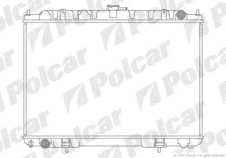 Радіатор охолодження Nissan X-Trail I 2.2D 06.01-01.13 Polcar 2746085
