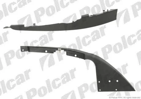 Спойлер бампера переднього правий Polcar 2748252