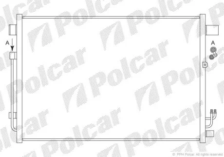 Радіатор кондиціонера, Nissan Murano,11.07- Polcar 2749K81K