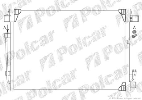 MURANO Z51 3.5 08-- радиатор кондиционера Polcar 2749K8C1