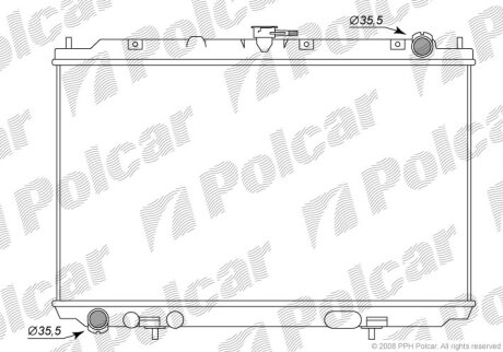 Радіатор охолодження, ALMERA TINO (V10), 1 Polcar 2756082K