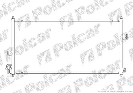ALMERA TINO 1.8, 2.2D радиатор кондиционера без осушителя Polcar 2756K8C1