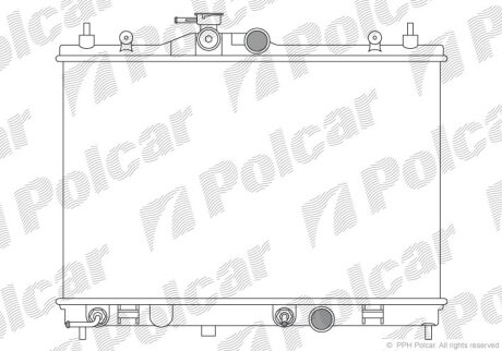 Радіатор охолодження, TIIDA sedan (SC11), Polcar 2758081