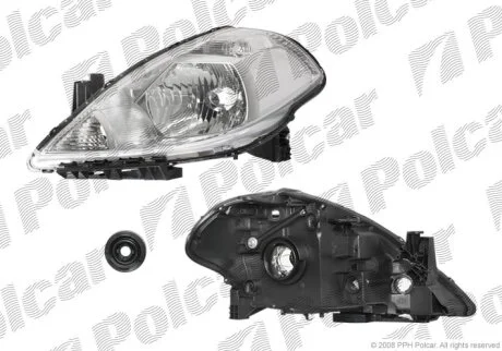 115-1116R-LDEM1, 26010-EE900, 26015-EE90A ФАРА R Н4 ПОД ЭЛ. КОР. Polcar 2758101E