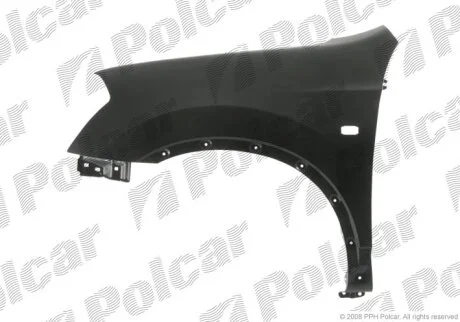 Крило переднє правий, QASHQAI, 03.07-04.10 Polcar 275902J