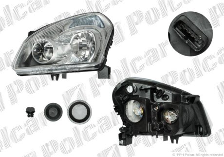 Фара основна, QASHQAI, 03.07-04.10 Polcar 275910H