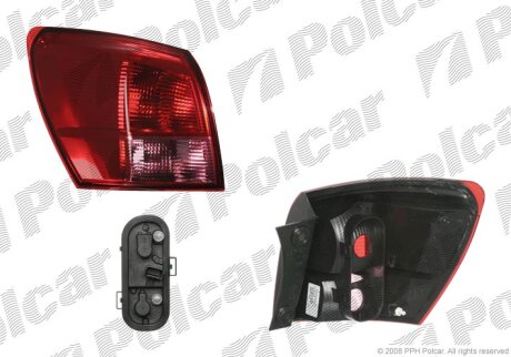 215-19K1L-UE, 26555-JD000 ФОНАРЬ ЗАДН. НАРУЖ. L Polcar 275987E